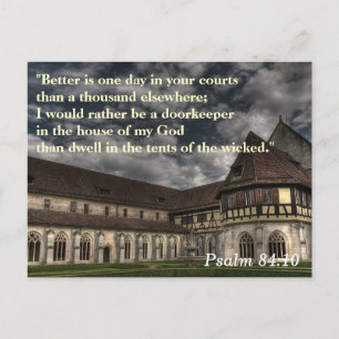 Psalm 84:10-geheugenkaart voor scripts briefkaart