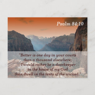 Psalm 84:10 Schriftgeheugenkaart Briefkaart
