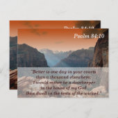 Psalm 84:10 Schriftgeheugenkaart Briefkaart (Voorkant / Achterkant)