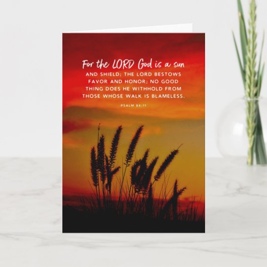 Psalm 84 11 van het Vers van de Bijbel van het (Voorkant)