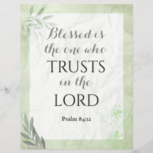 Psalm 84:12 Christelijke Bijbelvers Flyer