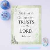 Psalm 84:12 Christelijke Bijbelvers Flyer (Enkel)