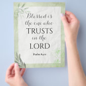 Psalm 84:12 Christelijke Bijbelvers Flyer (Hand)