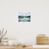 Psalm 84:2-script, pier op Lake Poster (Keuken)