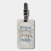 Psalm 84:5 - Blessed is the Man  Bagagelabel (Voorkant verticaal)