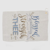 Psalm 84:5 - Gezegeld is het Man Golfhanddoek (Horizontaal)