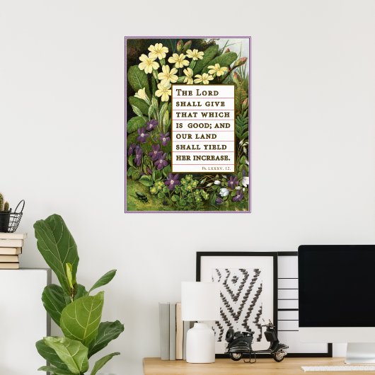 Psalm 85:12 Victorian Scripture Poster (Thuiskantoor)