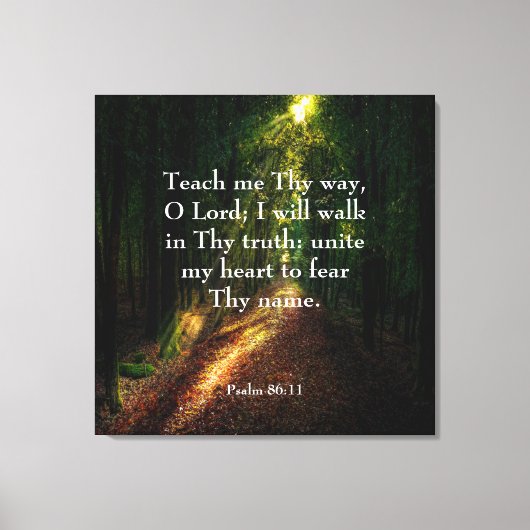 Psalm 86:11 Canvas Print (Voorkant)