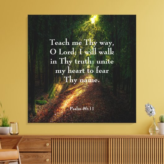 Psalm 86:11 Canvas Print (Insitu (Woonkamer))