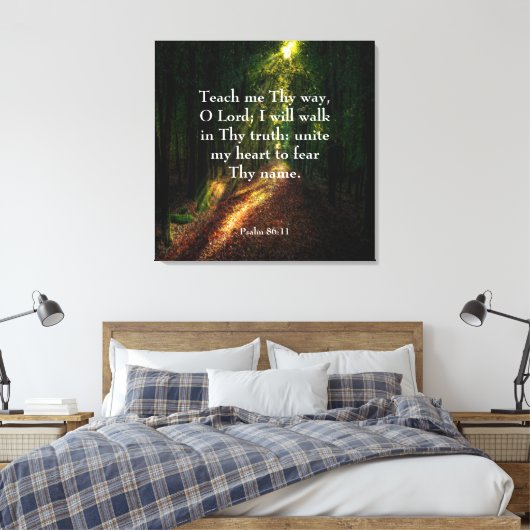 Psalm 86:11 Canvas Print (Insitu (Slaapkamer))
