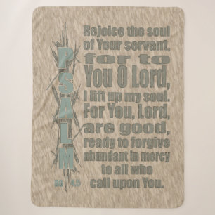 Psalm 86:4,5 sherpa deken