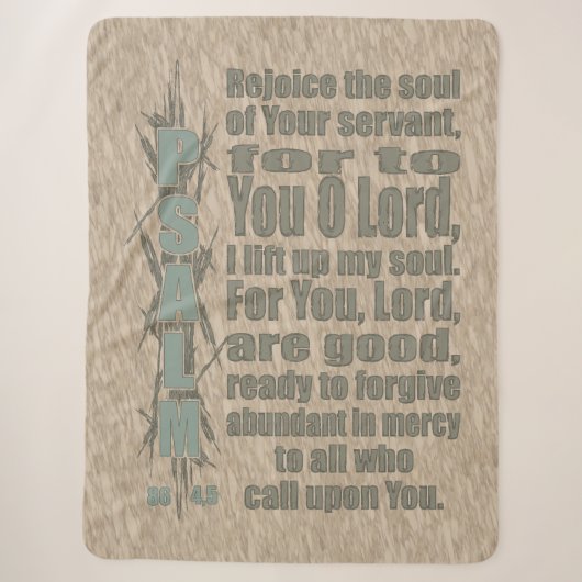 Psalm 86:4,5 sherpa deken (Voorkant)