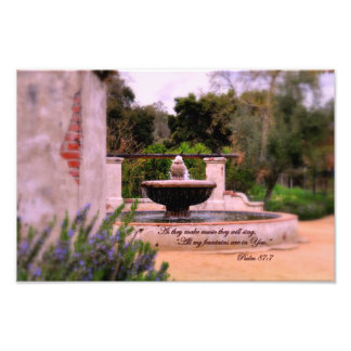 Psalm 87:7 Naarmate ze muziek maken zullen ze zing Foto Afdruk