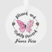 Psalm 88:4 Gezegende zeer geliefde aangepaste vlin Ornament (achterkant)