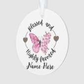 Psalm 88:4 Gezegende zeer geliefde aangepaste vlin Ornament (voorkant)