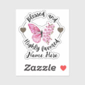 Psalm 88:4 Gezegende zeer geliefde aangepaste vlin Sticker (Vel)