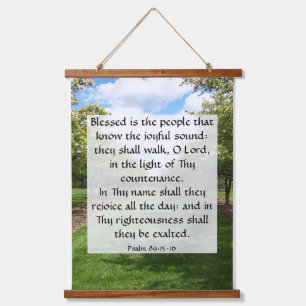 psalm 89:15-16 hangend wandkleed