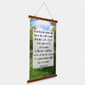psalm 89:15-16 hangend wandkleed (Gebogen)