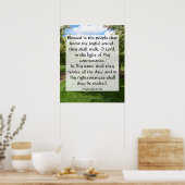psalm 89:15-16 poster (Keuken)
