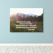 Psalm 89:1 Ik zal zingen van de genade van de Heer Canvas Afdruk (Insitu (Houten vloer))