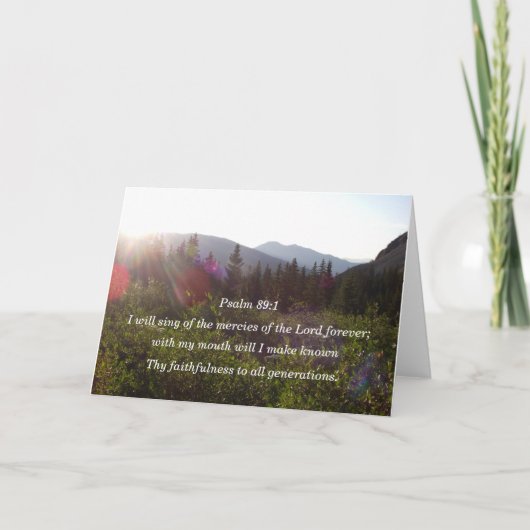 Psalm 89:1 Ik zal zingen van de genade van de Heer Kaart (Voorkant)