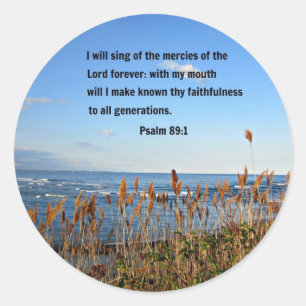 Psalm 89:1 ronde sticker