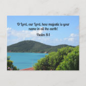 Psalm 8:1 O Heer, onze Heer, hoe majestueus is Briefkaart (Voorkant)