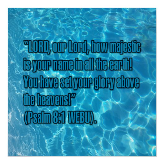 Psalm 8:1 WEBU Perfect Poster (Voorkant)
