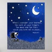 Psalm 8:3 poster (Voorkant)