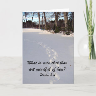 Psalm 8:4 feestdagen kaart