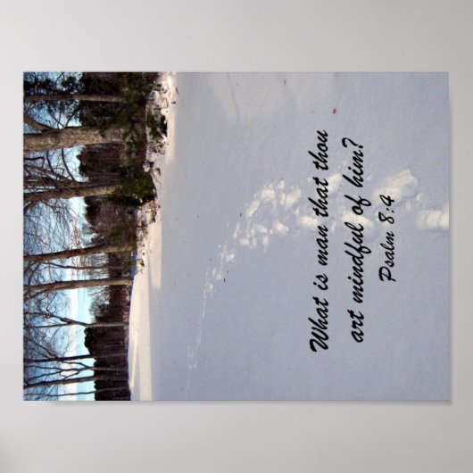 Psalm 8:4 poster (Voorkant)