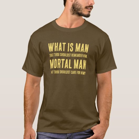 Psalm 8:4 Wat is de Mens Sterrenhemel  T-shirt (Voorkant)