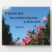 Psalm 8:9o Heer onze Heer, hoe uitstekend zijn jul Fotoplaat (Voorkant)