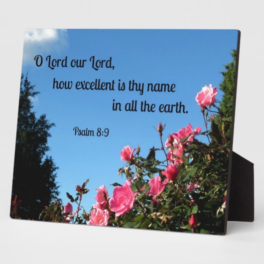 Psalm 8:9o Heer onze Heer, hoe uitstekend zijn jul Fotoplaat (Zijkant)