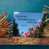 Psalm 8:9o Heer onze Heer, hoe uitstekend zijn jul Fotoplaat (Zijkant)