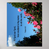 Psalm 8:9o Heer onze Heer, hoe uitstekend zijn jul Poster (Voorkant)