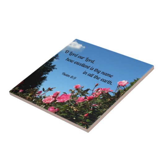 Psalm 8:9o Heer onze Heer, hoe uitstekend zijn jul Tegeltje (Zijkant)