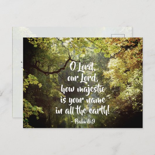 Psalm 8:9O Lord, Hoe Majestic is Jouw naam Briefkaart (Voorkant / Achterkant)