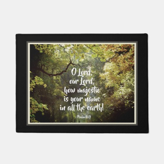 Psalm 8:9O Lord, Hoe Majestic is Jouw naam Deurmat (Voorkant)