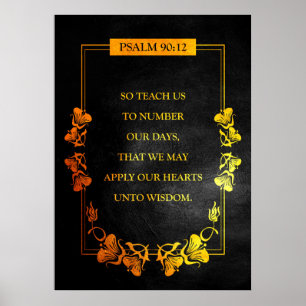 Psalm 90:12 Bijbelversie Poster