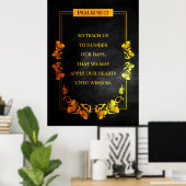 Psalm 90:12 Bijbelversie Poster (Thuiskantoor)