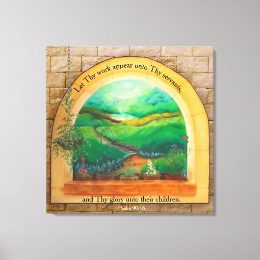 Psalm 90:16 canvas afdruk (Voorkant)
