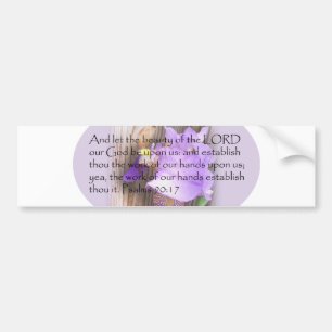 Psalm 90:17 KJV Bijbelvers Bumpersticker