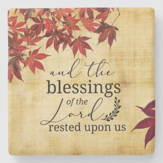 PSALM 90:17 Verlichtingen van de Heer op ons geric Stenen Onderzetter (Voorkant)