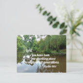 Psalm 90:1 Heer, u bent onze woonplaats geweest Briefkaart (Staand voorkant)