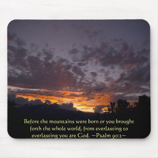 Psalm 90:2 Sierra Sunset Mousepad Muismat (Voorkant)