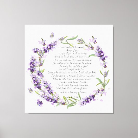 Psalm 91: 11-16 canvasafdruk canvas afdruk (Voorkant)