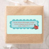 Psalm 91:11 Angels Guard U Christelijk Roos kunst Etiket (Insitu)