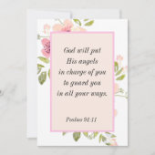 Psalm 91:11 Bijbelvers over Bescherming Kaart (Voorkant)