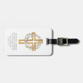 psalm 91:11 Bijbelverse religieuze kruising Bagagelabel (Voorkant horizontaal)